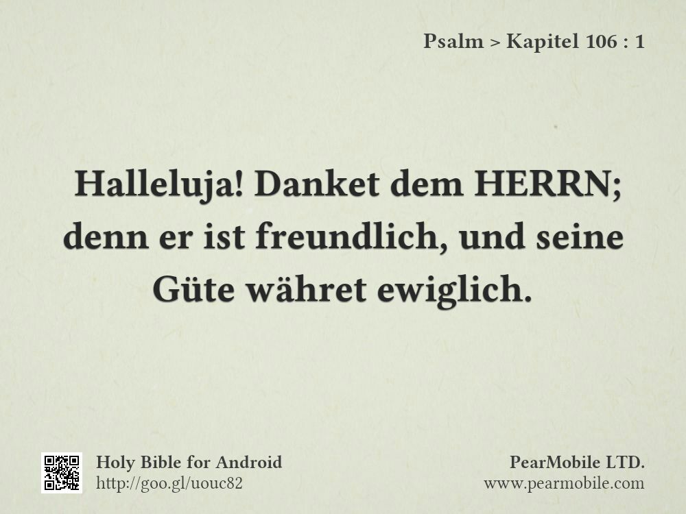 Psalm, Kapitel 106:1